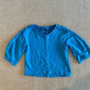 Anthropologie blue sweatshirt swing sleeves - size XS